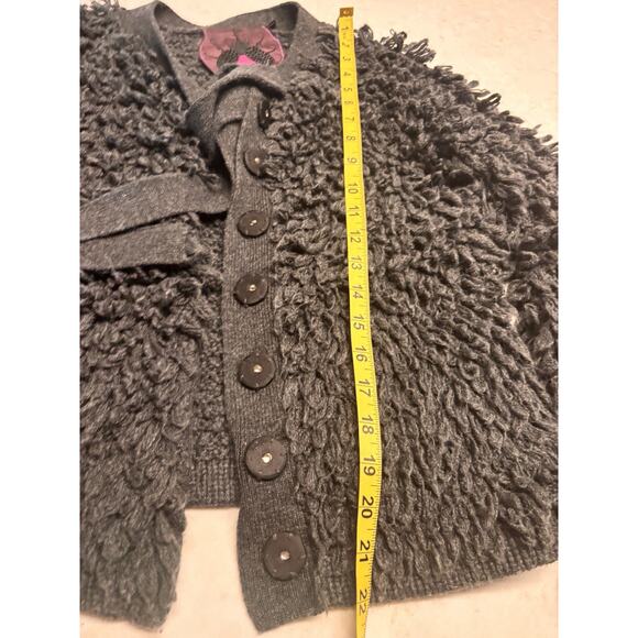 Twelve By Twelve Carpet Rug Cropped Sweater With Tie And Snap - Picture 5 of 7